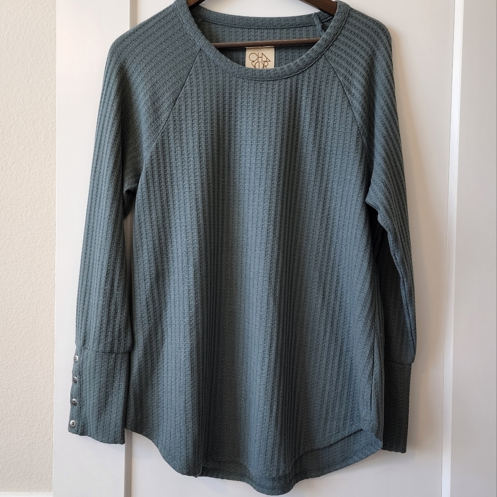 Chaser‎ waffle knit sweater